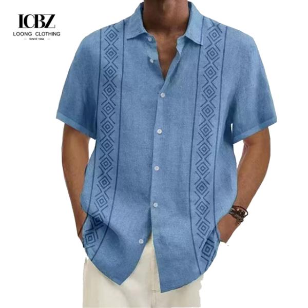 Support 7 Days Sample Order Lead Time Men's Short Sleeve Hawaiian Shirts and Shorts