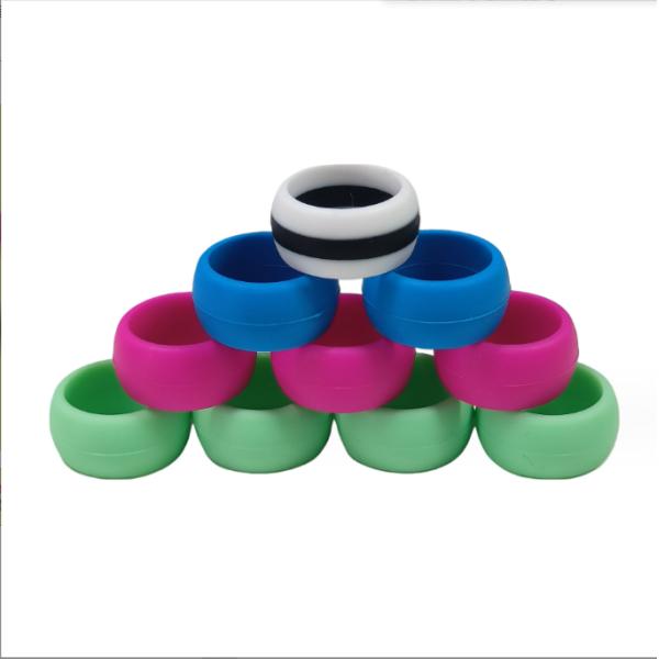 18mm Silicone Wedding Ring Suitable for Men and Women Colorful Design Food Grade Material