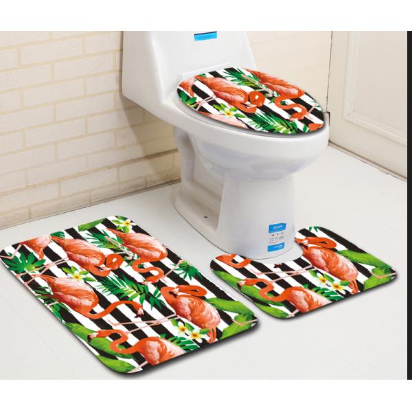 Flamingo Toilet Seat Cushion 45*37 Carpet Toilet Seat Cover