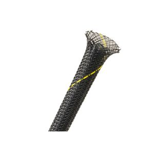 20MM Black / Gray PET Expandable Braided Sleeving Custom Size Excellent Softness