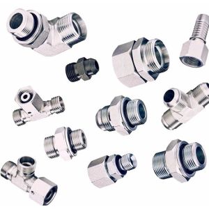 Hexagonal Carbon Steel Straight External Thread Jic37 Degrees Thread Hydraulic