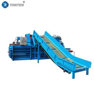 Horizontal Waste Carton Hydraulic Baler Machine Wood Chip Baler