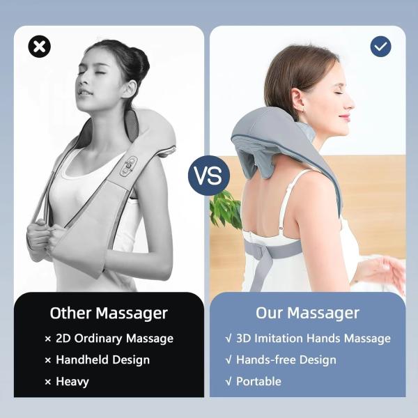 Electric Vibration Neck and Shoulder Massager Pulse Massager Kneading Shoulder Massager