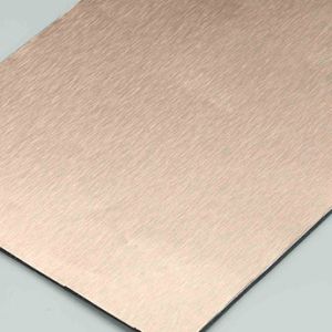 Heat Resistant 2440mm Brushed Aluminum Composite Panel Champagne Aluminium