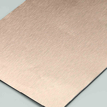 Heat Resistant 2440mm Brushed Aluminum Composite Panel Champagne Aluminium