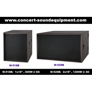 Nightclub Sound Equipment / 2x18" Direct Reflex 4ohm 1200W Subwoofer For Concert