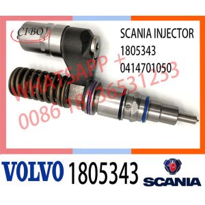 China Diesel Unit Fuel Injector 0414701045 04147010450 0414701067 1805343 For SCANIA R340 T340 10.6 d DC11.08 Engine on sale
