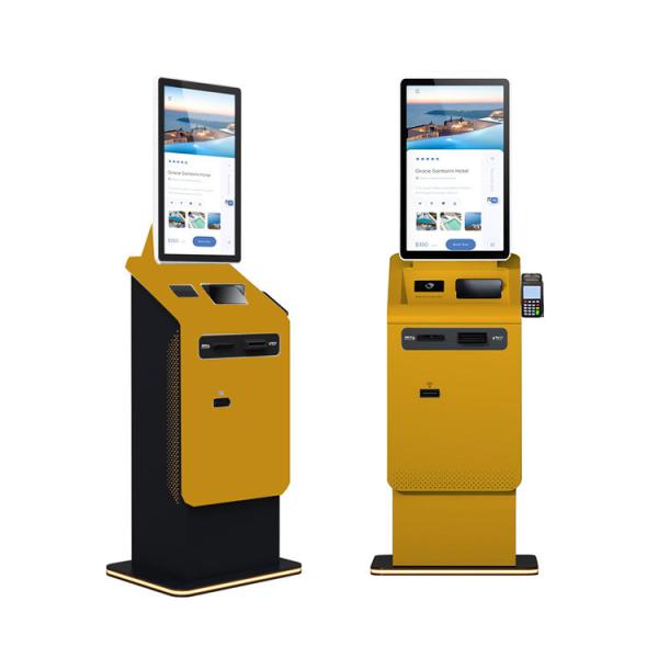 Self Service Kiosk Touch Cash Exchange Machine Ticket Printer Cash Dispenser Payment Cash Acceptor Kiosk