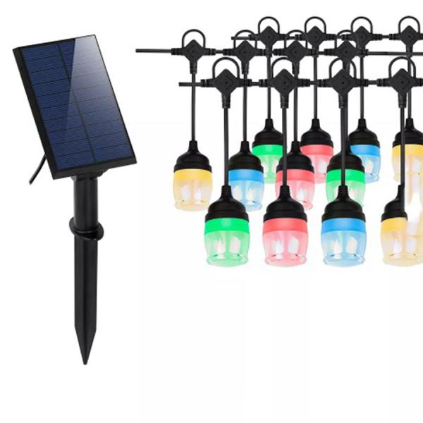Christmas Decorative Solar Outdoor String Light PVC ABS Holiday Party