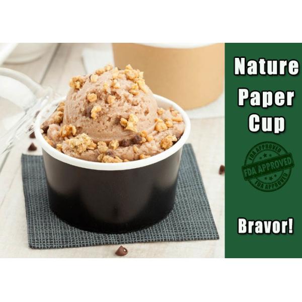 Buy PE Coated Paper Ice Cream Cups 3 - 32 Oz Food Safe With Flexo Printing at wholesale prices