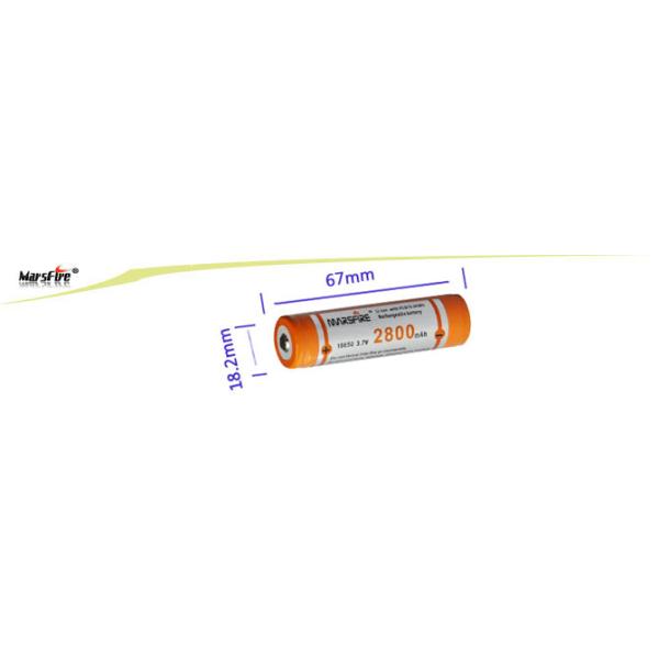 2800mAh Flashlight Rechargeable Lithium Ion Battery with CE approved