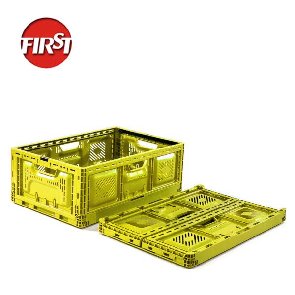 Buy Collapsible Plastic Containers for Vegetables 600*400*220mm External Size Gray Color at wholesale prices