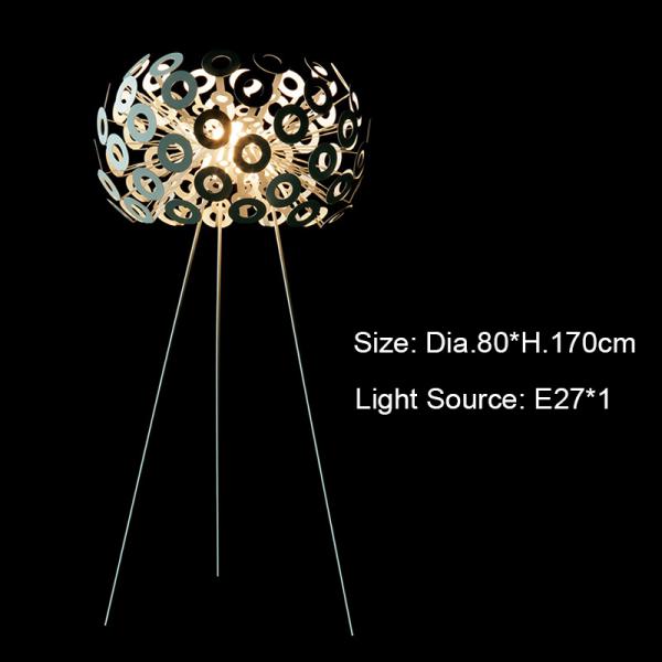 Modern Personality Floor Lights White Living Room Bedroom Study Dandelion Floor Lamp(WH-MFL-155)