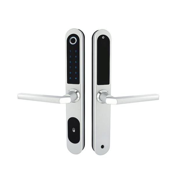 Intelligent Wifi Smart Home Fingerprint Card Biometric Glass Door Lock 4pcs AA