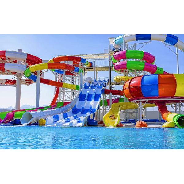 Water Park Swimming Pool Fiberglass Aqua Spiral Tube Slide