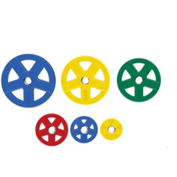 Low Noise Weightlifting Plates Rubber Coated Versions High Impact Resistance