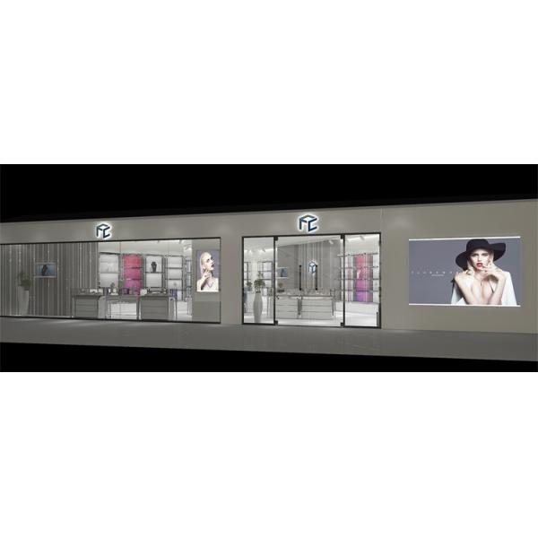 3D Design ODM Jewelry Shop Furniture Showroom Jewellery Vitrine Powder Coated