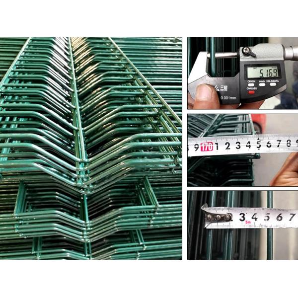 Welded Wire Mesh Triangle Fencing Playground 4.0mm 75*150mm Green Color