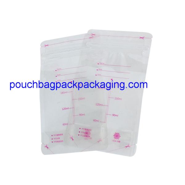 200ml breast milk storage bag pack, double waterproof zipper on top