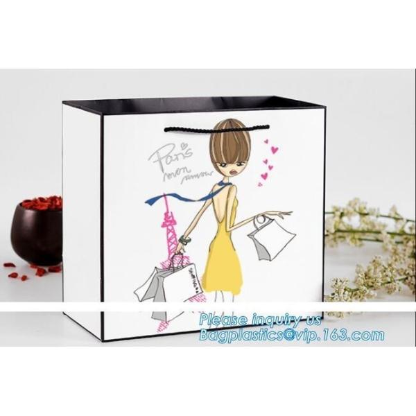 Buy Paper Gift Bags With Handles Matte Luxury Modern Fancy Elegant For Presents Merchandise Retail Boutique Clothing Wedding at wholesale prices