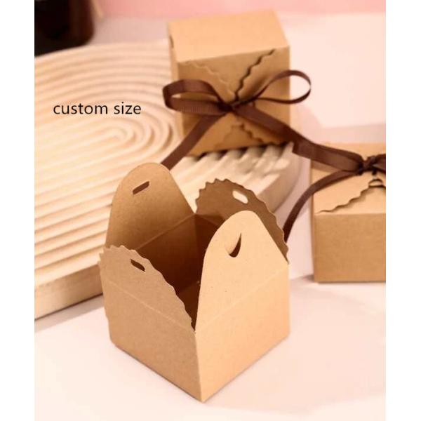 ribbon closure kraft flat pack gift box