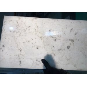 Customized Bacstone Glass , 2MM Thin Marble White Laminated Glass