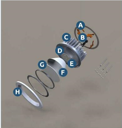 12w IP65 Commercial Led Downlights Samsung Chip Meanwell Driver 5 Years Warranty