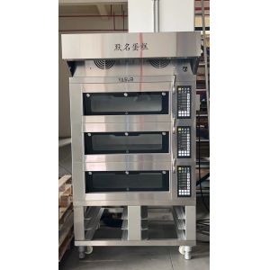 China 11kw 300c Commercial Electric Deck Oven 3 Deck 6 Tray Oven 18X26 US Trays on sale