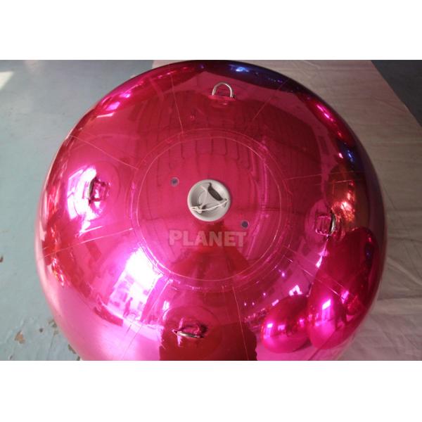 Rosed Red PVC Floating Inflatable Reflective Mirror Ball Christmas Inflatable Sphere Mirror Balloon