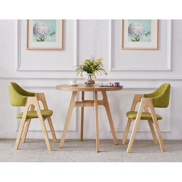 Nordic fashion creative solid wood dining chair cloth art leisure chair simple back armchair coffee restaurant A chair