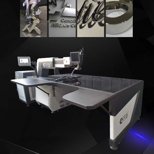 E500 Automatic Laser Welding Machine For Galvanized Plate Advertising Sign