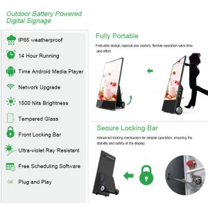 VETO Outdoor LCD Waterproof Battery Portable Digital Poster