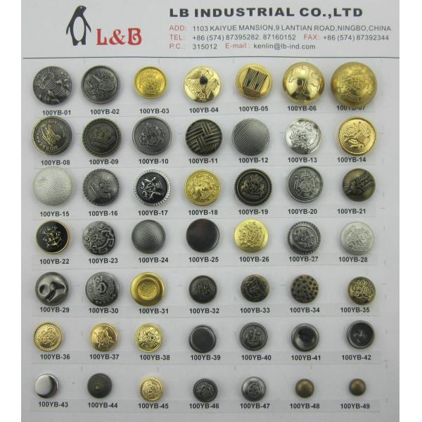 Wholesale metal sewing button custom logo brass buttons