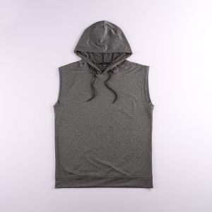 Men'S Casual Sleeveless 4 Way Spandex Hoody Vest