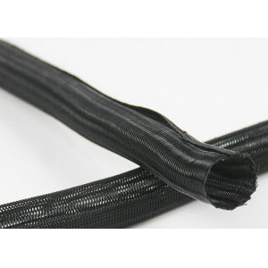 Cable Harness Self Wrapping Split Braided Sleeving 5mm Side Entry Acid Resistant
