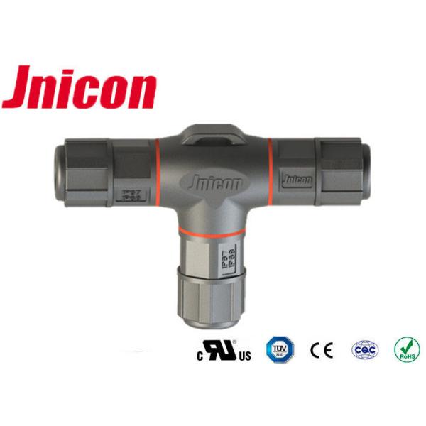 Buy T Type Outdoor IP68 Wire Connector 2 Pin Screw Locking For Connecting Cable at wholesale prices
