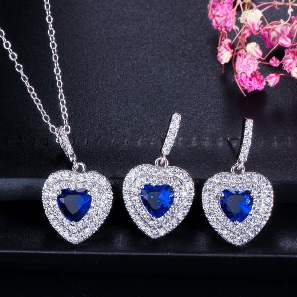 Fashion Silver Color Jewelry Sets Bridal Necklace Earrings Bracelet Wedding Crystal Women Fashion Rhinestone Jewelry