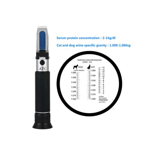 Lightweight Hand Held Refractometer , Urine Pet Clinical Refractometer 10~30