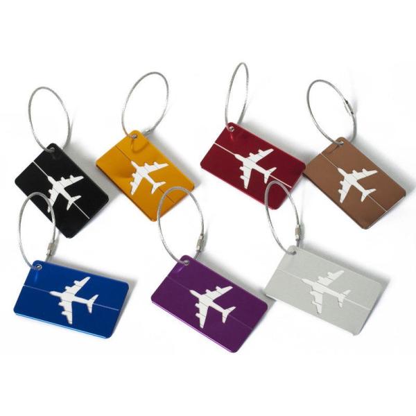 Buy Custom Aluminum Alloy Travel Luggage Tag With Steel String at wholesale prices