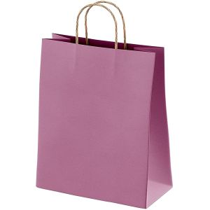 China Gravure Printing White Brown Matt Paper Kraft Bags Bulk For Shopping on sale