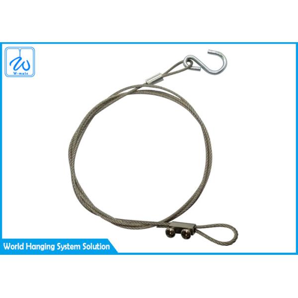 Diameter 1.5 mm Stainless Steel Wire Rope Safety Lanyards With S Hook