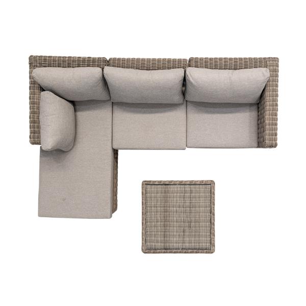 Outdoor Furniture AJUNION Modern Garden Set PE Rattan Patio Furniture Round Wicker Set