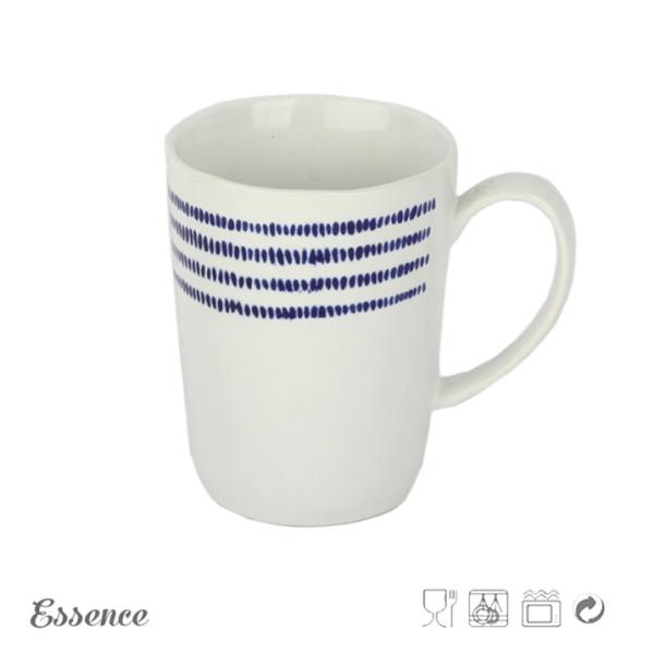 Buy White Personalized Stoneware Coffee Mugs 14OZ Microwave And Dishwasher Safe at wholesale prices