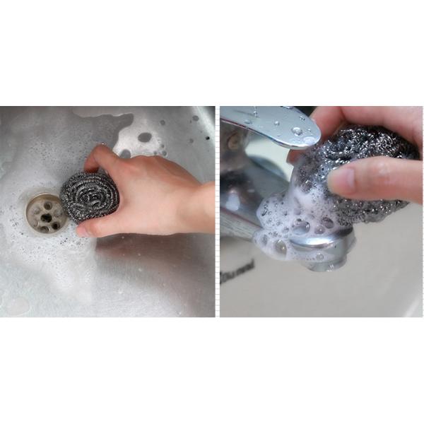 AISI 410 / 430 Stainless Steel Scrubbers , Rust Resistant Metal Scouring Pad