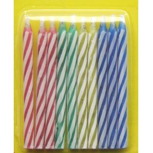Long Spiral Pattern Magic Relighting Birthday Candles Unscented SGS Certificated