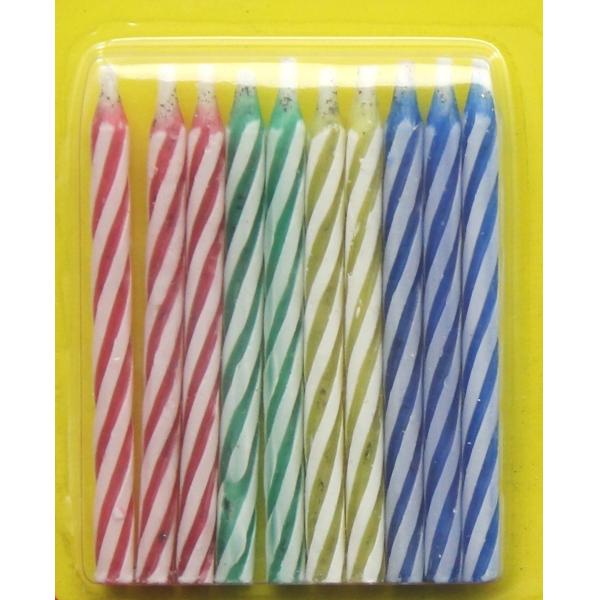 Buy Long Spiral Pattern Magic Relighting Birthday Candles Unscented SGS Certificated at wholesale prices