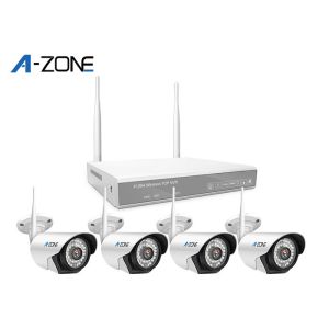 4 Channel Wireless Ip Security Camera Nvr System 2MP Support Smart Phone