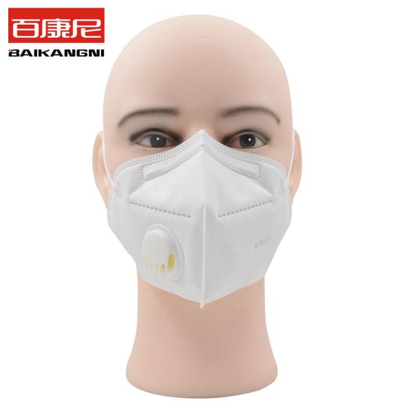 CE EN149 4 Ply KN95 Disposable Respirator Mask With Valve Filt