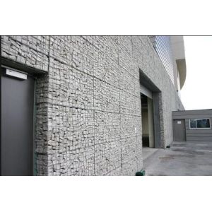 Silver Wire Gabion Baskets , Gabion Wall Cages For Rock Retaining Walls