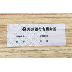 Tamper Evident Label Non Residue Void Open Security Label For Bank
